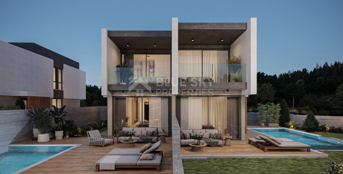 Contemporary three bedroom Gated Homes with Sea Views and Luxury Finishes in Chloraka, Paphos for sale