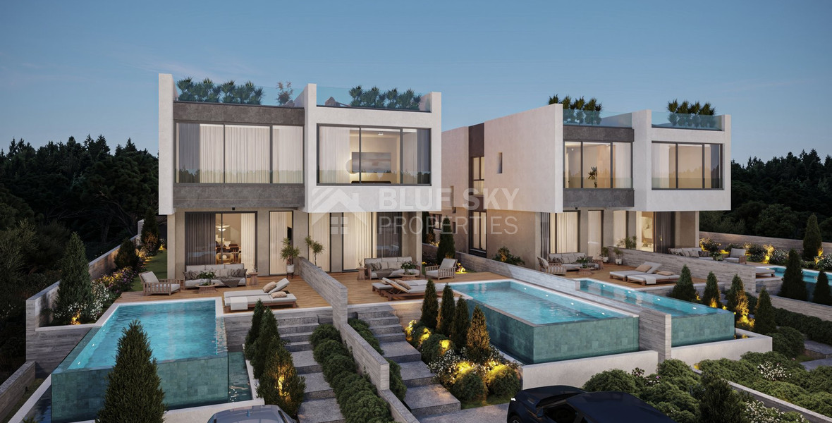 Contemporary three bedroom Gated Homes with Sea Views and Luxury Finishes in Chloraka, Paphos for sale