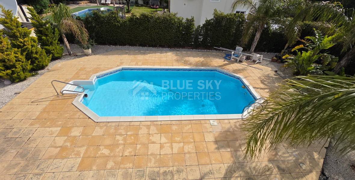 Three bedroom detached house for rent in Agios Tychonas - furnished with private pool