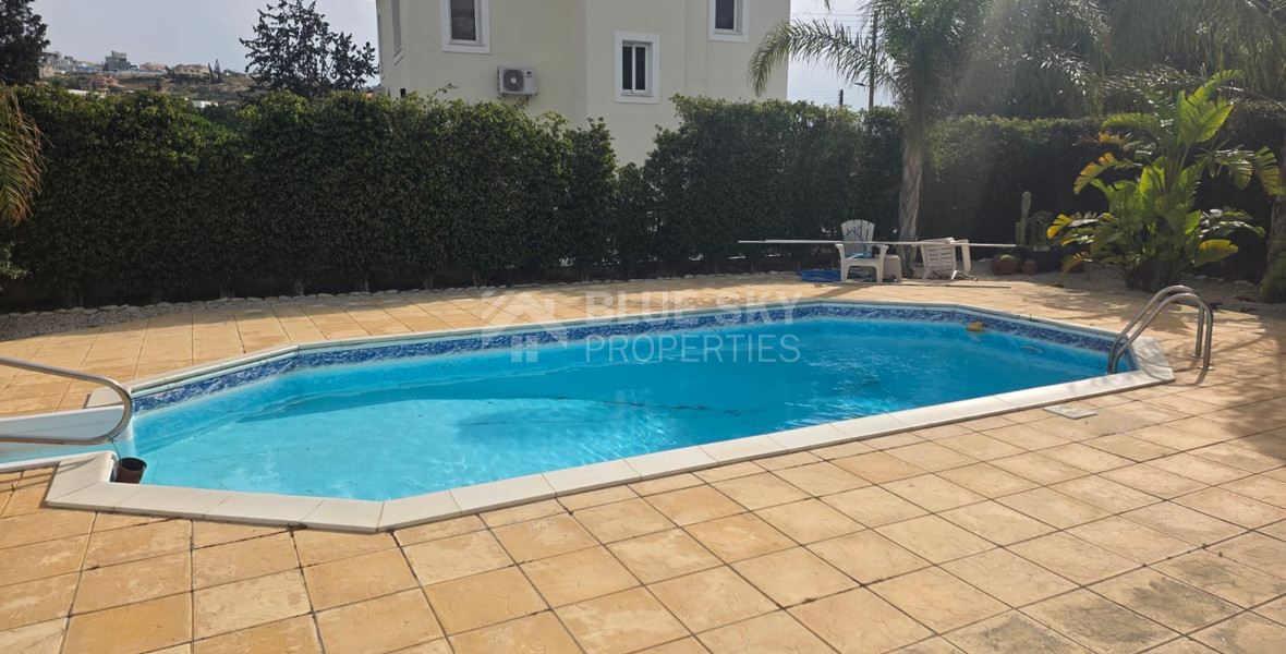 Three bedroom detached house for rent in Agios Tychonas - furnished with private pool