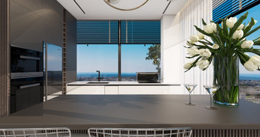 Three bedroom magnificent apartment on sixth floor in Paphos for sale