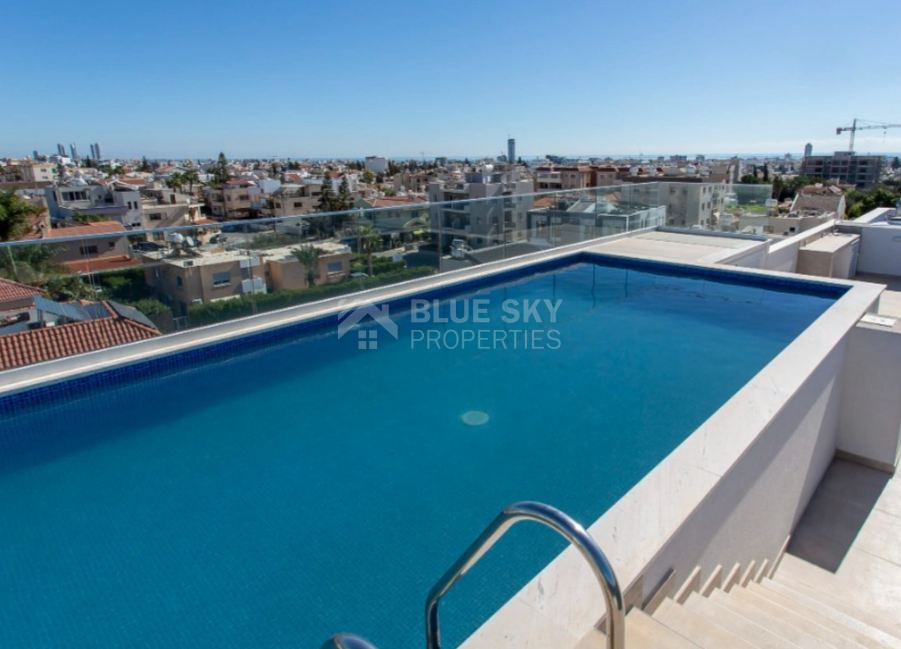 Modern Two-Bedroom Furnished Apartment for Rent in Limassol with Communal Pool & Rooftop Terrace
