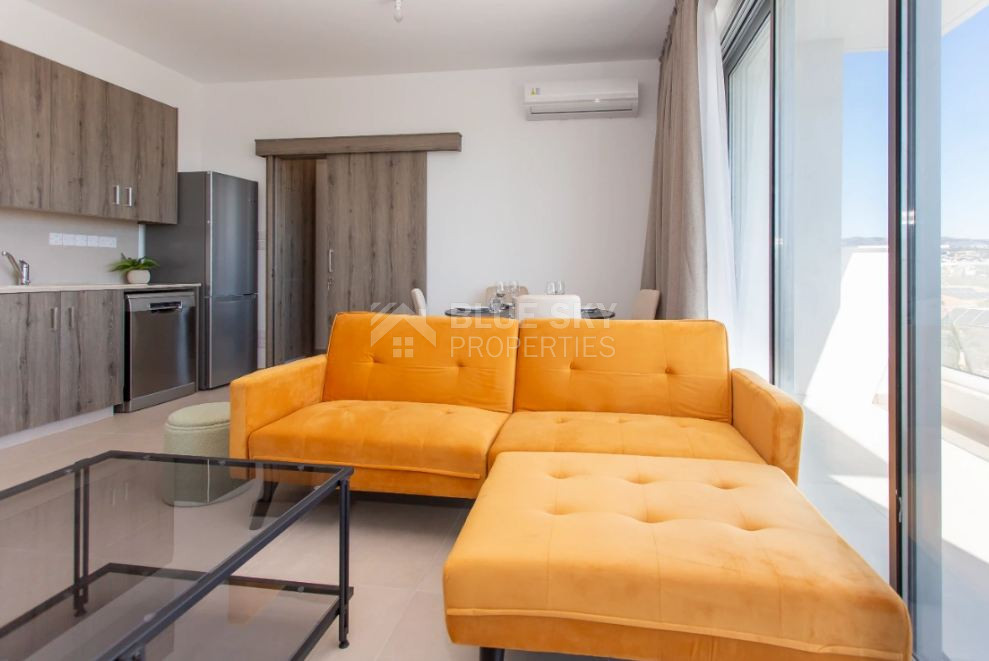 Modern One-Bedroom Furnished Apartment for Rent in Kato Polemidia with Communal Pool & Rooftop Terrace