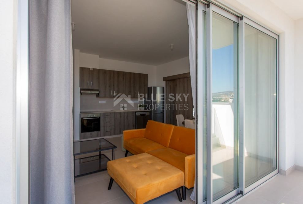 Modern One-Bedroom Furnished Apartment for Rent in Kato Polemidia with Communal Pool & Rooftop Terrace