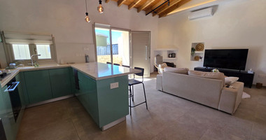 Two-Bedroom Semi-Detached Furnished House with Office for Rent in Ypsonas