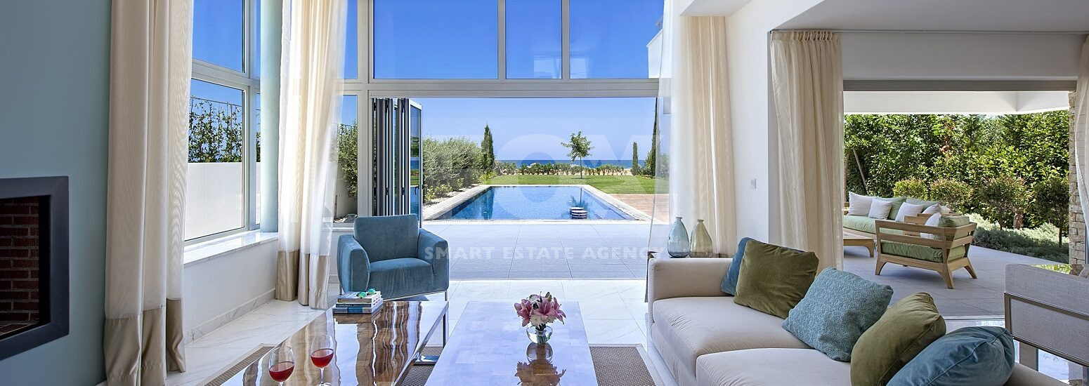 For sale : Akamas Bay Luxury Coastal three bedroom Villa plus one extra  room | Premium Seafront Residence with Sea Views