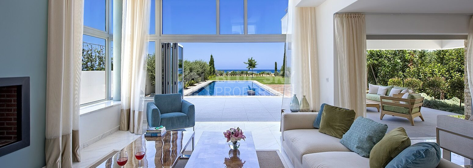 For sale : Akamas Bay Luxury Coastal three bedroom Villa plus one extra  room | Premium Seafront Residence with Sea Views