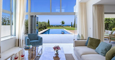 For sale : Akamas Bay Luxury Coastal three bedroom Villa plus one extra  room | Premium Seafront Residence with Sea Views