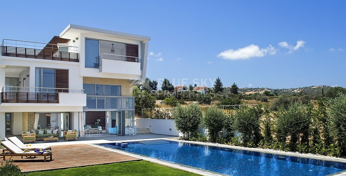 For sale : Akamas Bay Luxury Coastal three bedroom Villa plus one extra  room | Premium Seafront Residence with Sea Views