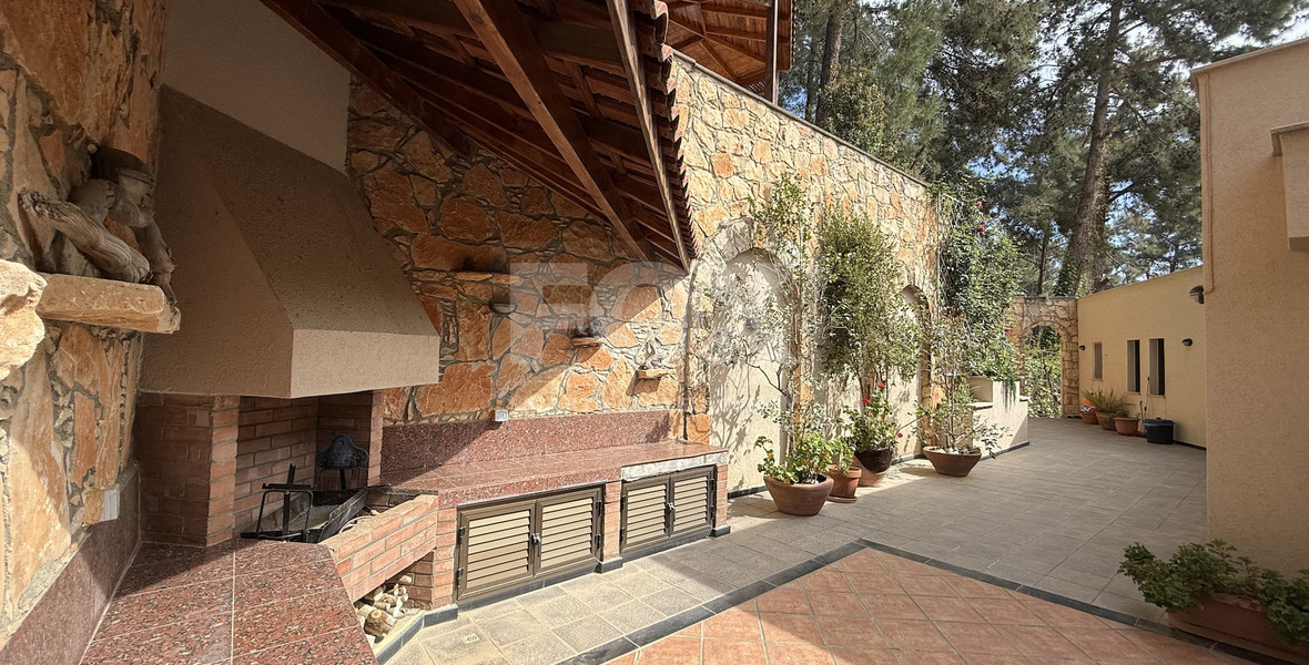 SALE: OUTSTANDING 7 BEDROOM  BESPOKE VILLA IN MONIATIS ON 3,861 SQM LAND ENGULFED IN PINE FOREST.-INDOOR HEATED SWIMMING POOL.