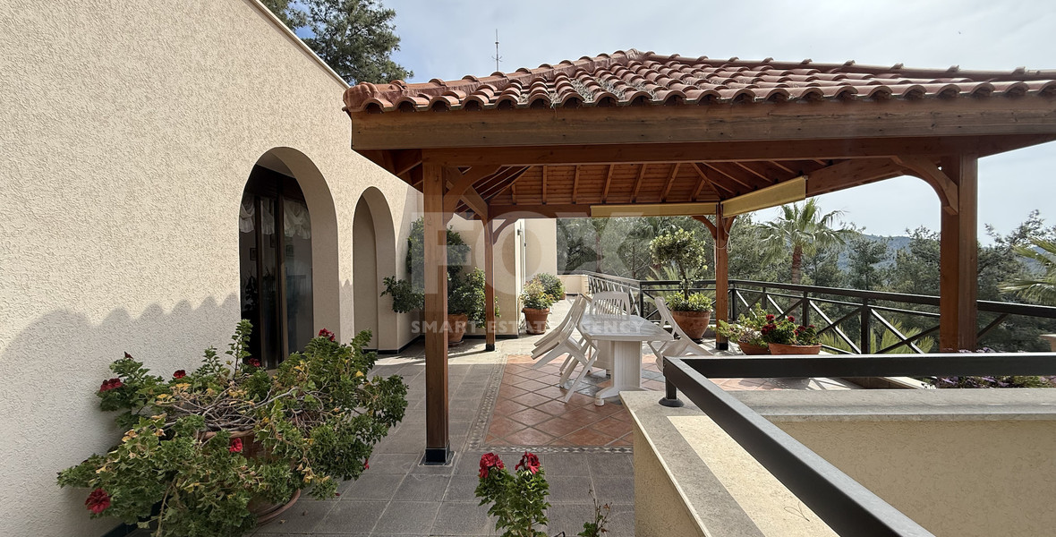 SALE: OUTSTANDING 7 BEDROOM  BESPOKE VILLA IN MONIATIS ON 3,861 SQM LAND ENGULFED IN PINE FOREST.-INDOOR HEATED SWIMMING POOL.