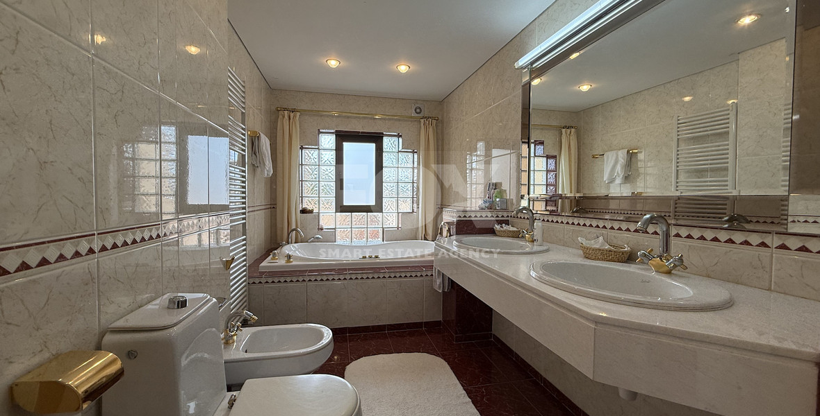 SALE: OUTSTANDING 7 BEDROOM  BESPOKE VILLA IN MONIATIS ON 3,861 SQM LAND ENGULFED IN PINE FOREST.-INDOOR HEATED SWIMMING POOL.