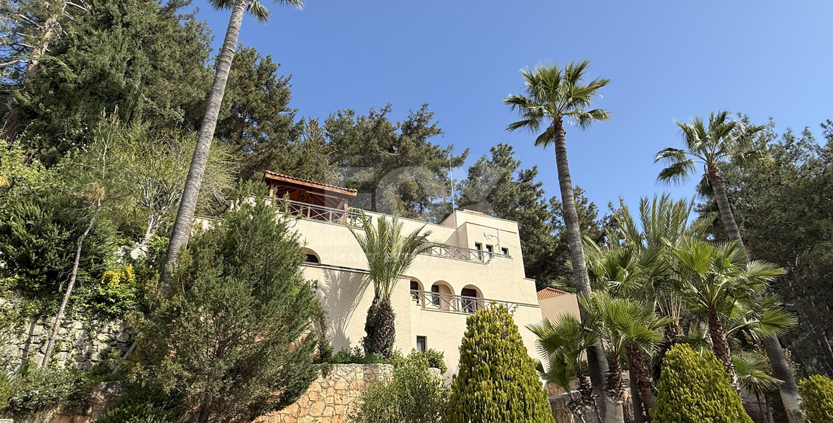 SALE: OUTSTANDING 7 BEDROOM  BESPOKE VILLA IN MONIATIS ON 3,861 SQM LAND ENGULFED IN PINE FOREST.-INDOOR HEATED SWIMMING POOL.