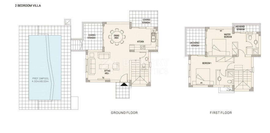 For sale , two bedroom elegant Villa in Venus Rock, Secret Valley  with Countryside and Sea Views