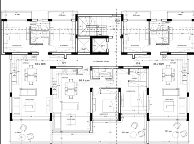 Top-Floor 2-Bedroom Apartment with Garden & Pool Access For Sale in Agios Athanasios, Limassol