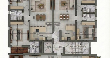 For sale Brand new Top Floor two bedroom apartment with Roof Garden in Geroskipou area