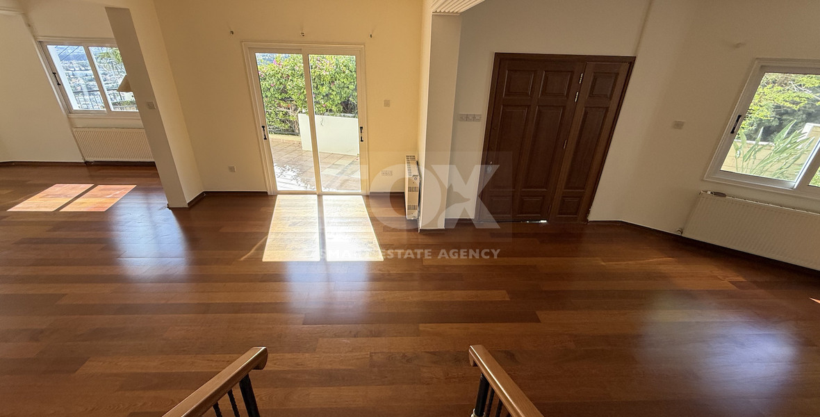 RENT:Deatched 4 bedroom unfurnished house with small garden in Agia Fyla with panoramic sea views,
