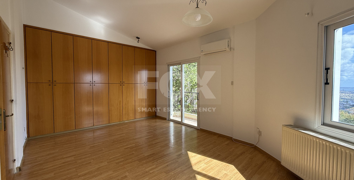 RENT:Deatched 4 bedroom unfurnished house with small garden in Agia Fyla with panoramic sea views,