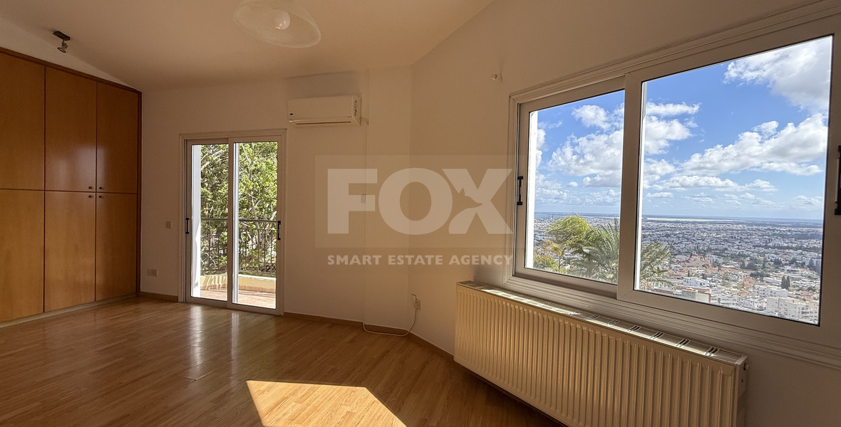 RENT:Deatched 4 bedroom unfurnished house with small garden in Agia Fyla with panoramic sea views,