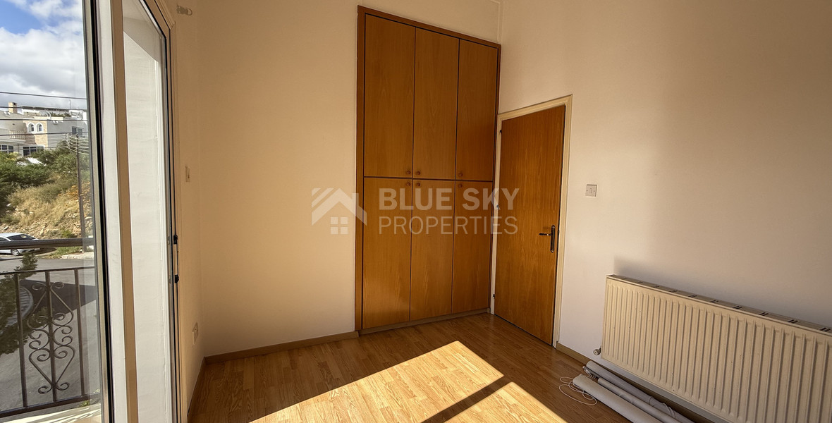 RENT:Deatched 4 bedroom unfurnished house with small garden in Agia Fyla with panoramic sea views,