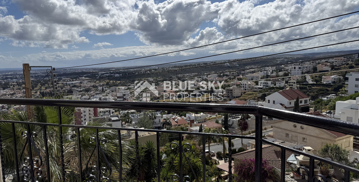 RENT:Deatched 4 bedroom unfurnished house with small garden in Agia Fyla with panoramic sea views,