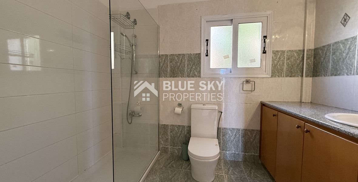RENT:Deatched 4 bedroom unfurnished house with small garden in Agia Fyla with panoramic sea views,