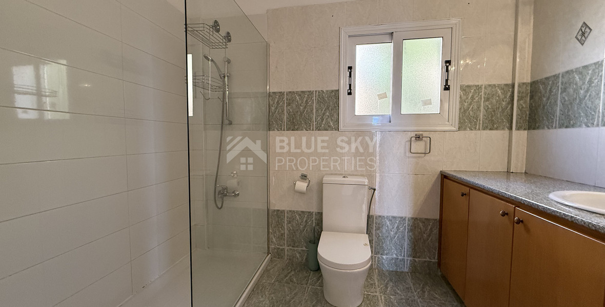 RENT:Deatched 4 bedroom unfurnished house with small garden in Agia Fyla with panoramic sea views,
