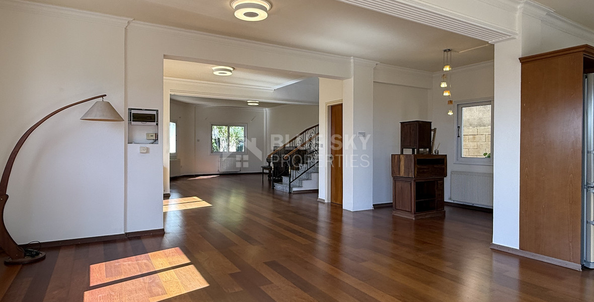 RENT:Deatched 4 bedroom unfurnished house with small garden in Agia Fyla with panoramic sea views,