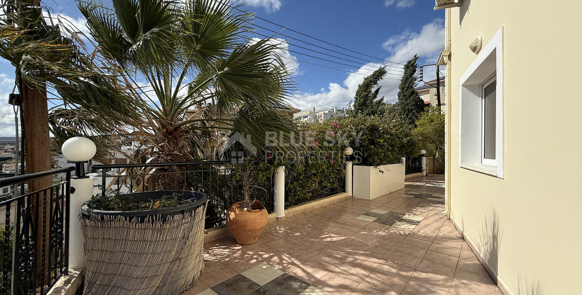 RENT:Deatched 4 bedroom unfurnished house with small garden in Agia Fyla with panoramic sea views,