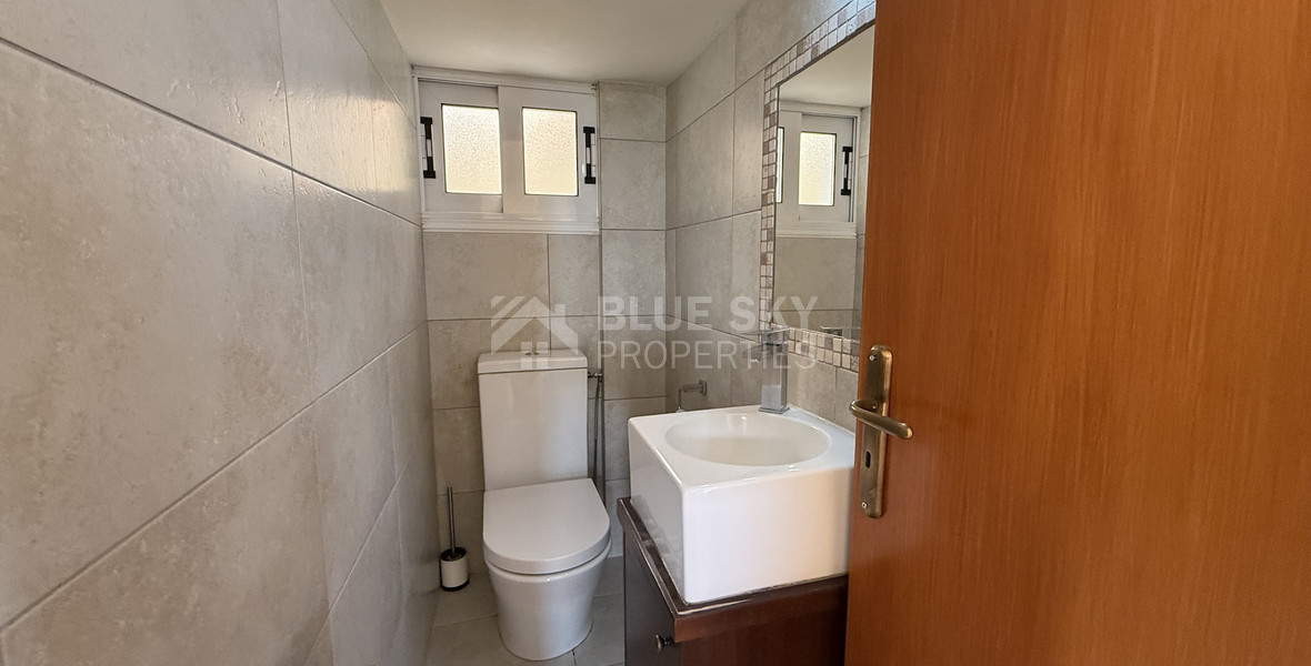 RENT:Deatched 4 bedroom unfurnished house with small garden in Agia Fyla with panoramic sea views,