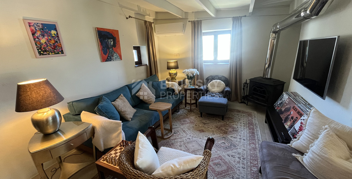 For Sale One-of-a-Kind 5-Bedroom Historic Stone House in the heart of Germasogeia