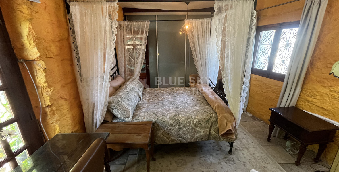 For Sale One-of-a-Kind 5-Bedroom Historic Stone House in the heart of Germasogeia