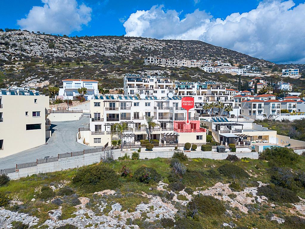 Two Bedroom Apartment in Pegeia, Paphos with Sea Views & Communal Pools, for sale