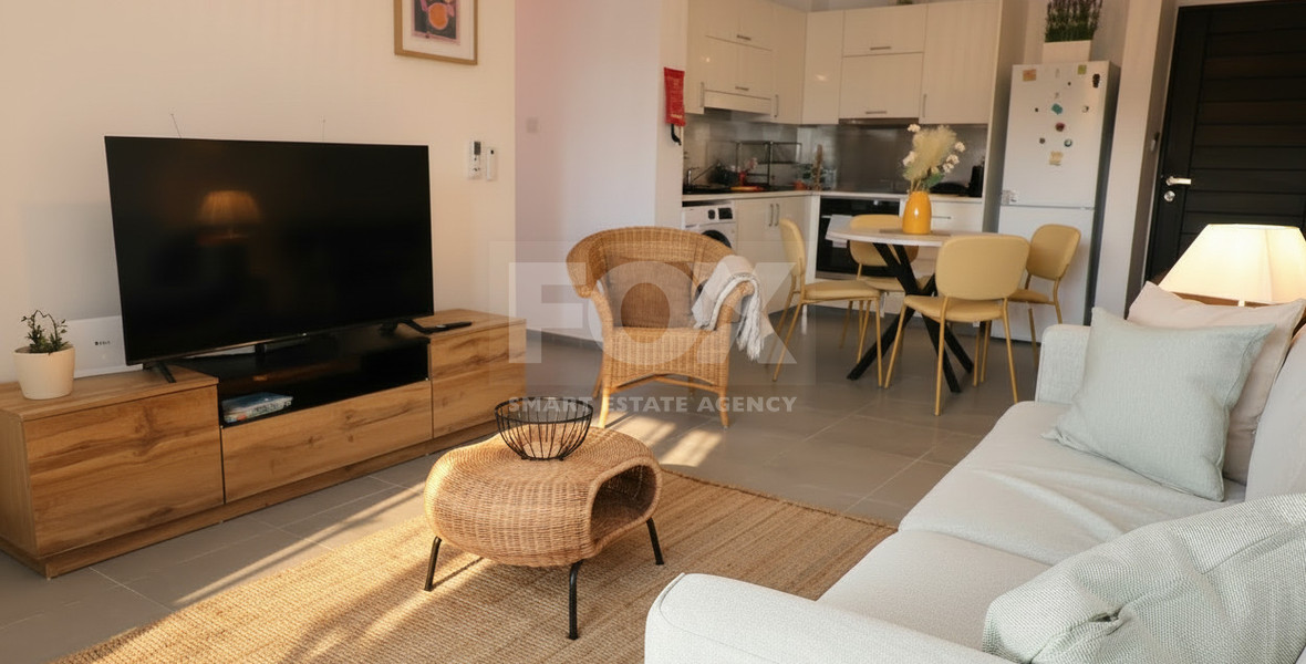Fully Renovated Two-Bedroom Apartment with Large Veranda & Sea Views for Rent in Peyia