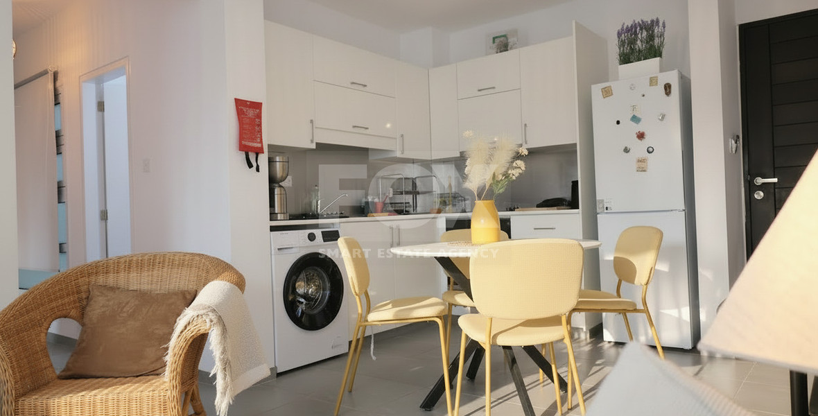 Fully Renovated Two-Bedroom Apartment with Large Veranda & Sea Views for Rent in Peyia