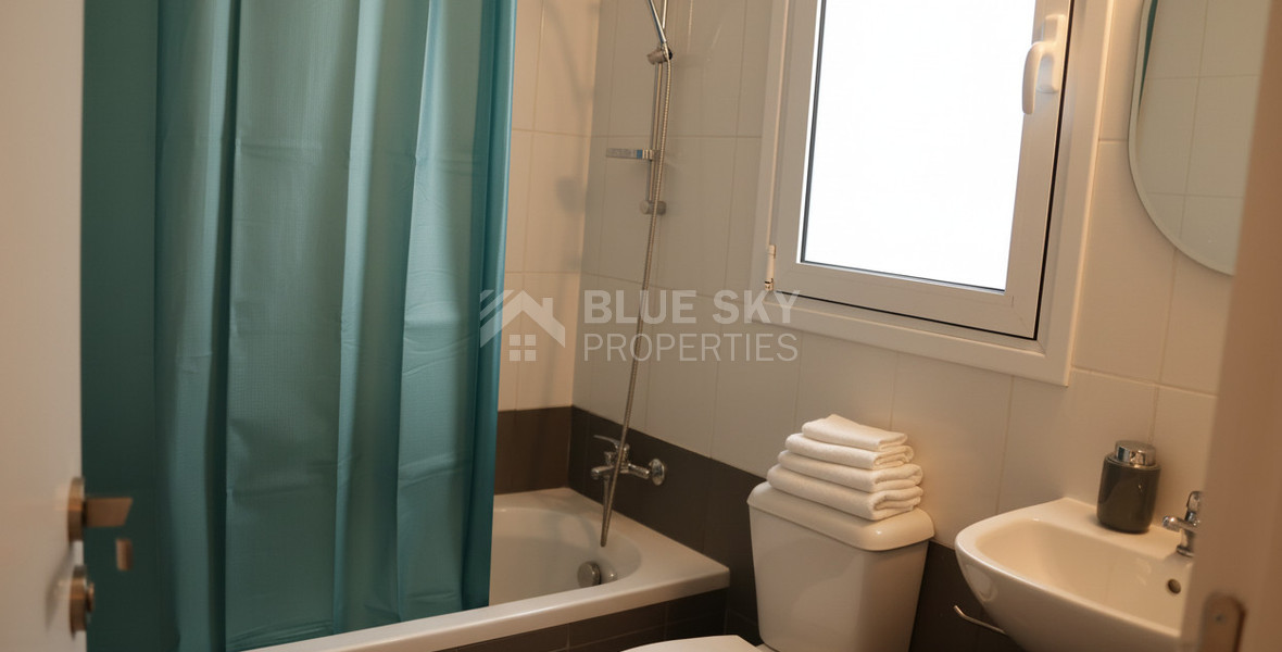 Fully Renovated Two-Bedroom Apartment with Large Veranda & Sea Views for Rent in Peyia