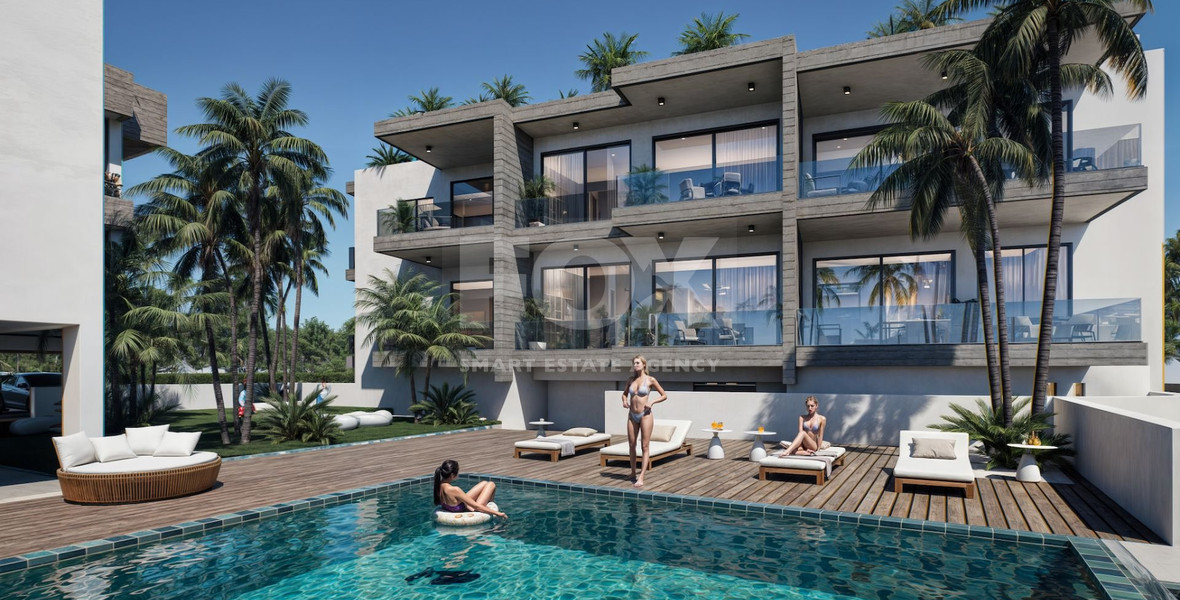 For sale three Bedroom Apartment for Sale in Kissonerga, Paphos  |  Modern Gated Development