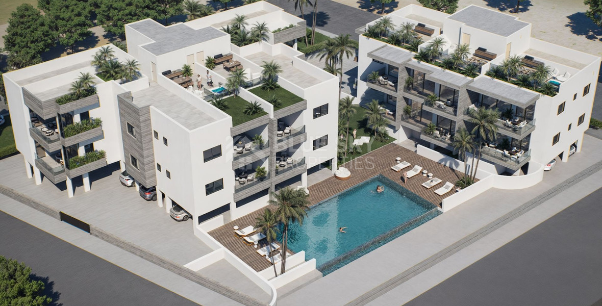 For sale three Bedroom Apartment for Sale in Kissonerga, Paphos  |  Modern Gated Development