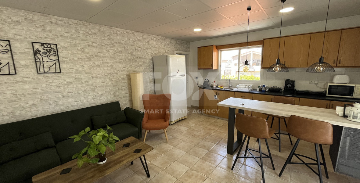 Fully Furnished 1-Bed Apartment with Roof Garden in Kapsalos
