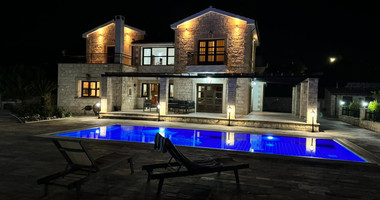 Five bedroom Luxury  Stone Villa for Rent in Simou Village,  with unparalleled pool view , sea and Mountain Views