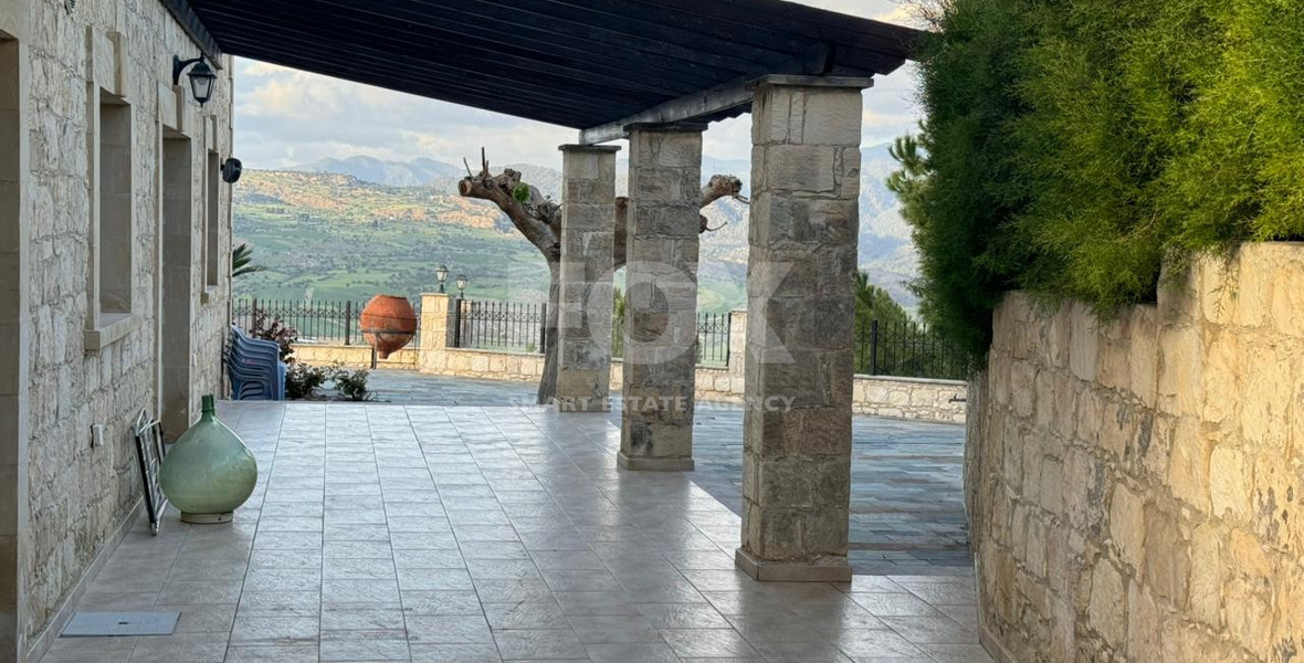 Five bedroom Luxury  Stone Villa for Rent in Simou Village,  with unparalleled pool view , sea and Mountain Views