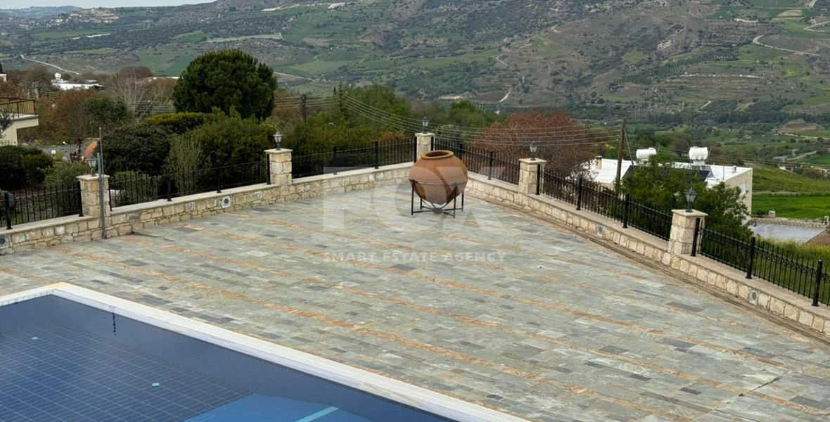 Five bedroom Luxury  Stone Villa for Rent in Simou Village,  with unparalleled pool view , sea and Mountain Views