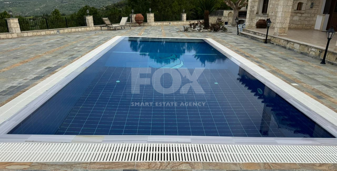 Five bedroom Luxury  Stone Villa for Rent in Simou Village,  with unparalleled pool view , sea and Mountain Views