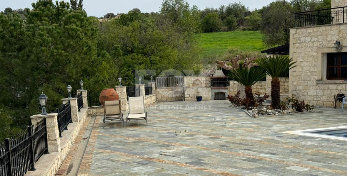 Five bedroom Luxury  Stone Villa for Rent in Simou Village,  with unparalleled pool view , sea and Mountain Views