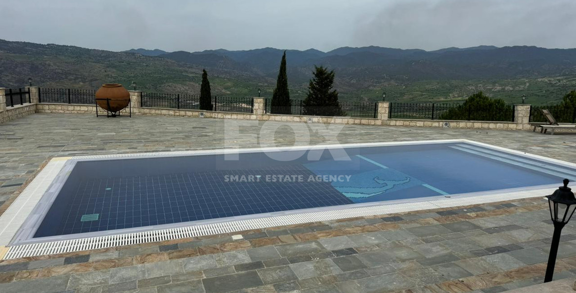 Five bedroom Luxury  Stone Villa for Rent in Simou Village,  with unparalleled pool view , sea and Mountain Views