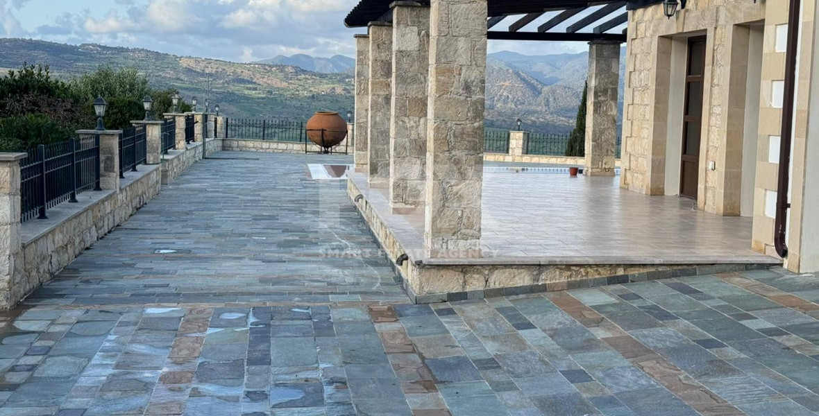 Five bedroom Luxury  Stone Villa for Rent in Simou Village,  with unparalleled pool view , sea and Mountain Views