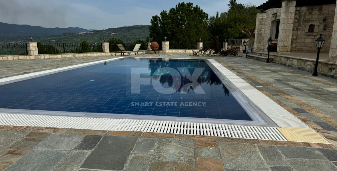 Five bedroom Luxury  Stone Villa for Rent in Simou Village,  with unparalleled pool view , sea and Mountain Views