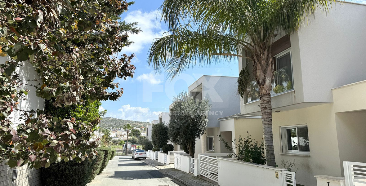 Corner House for Sale in  Mouttagiaka: with Roof Garden in Gated Complex