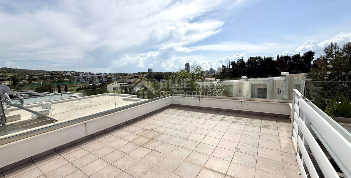 Corner House for Sale in  Mouttagiaka: with Roof Garden in Gated Complex