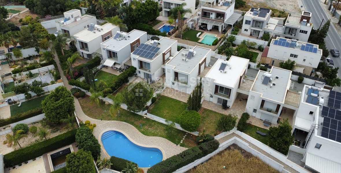 Corner House for Sale in  Mouttagiaka: with Roof Garden in Gated Complex